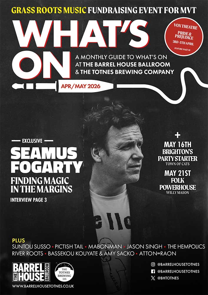 What's on at the Barrel House - Monthly guide - April-May 2026