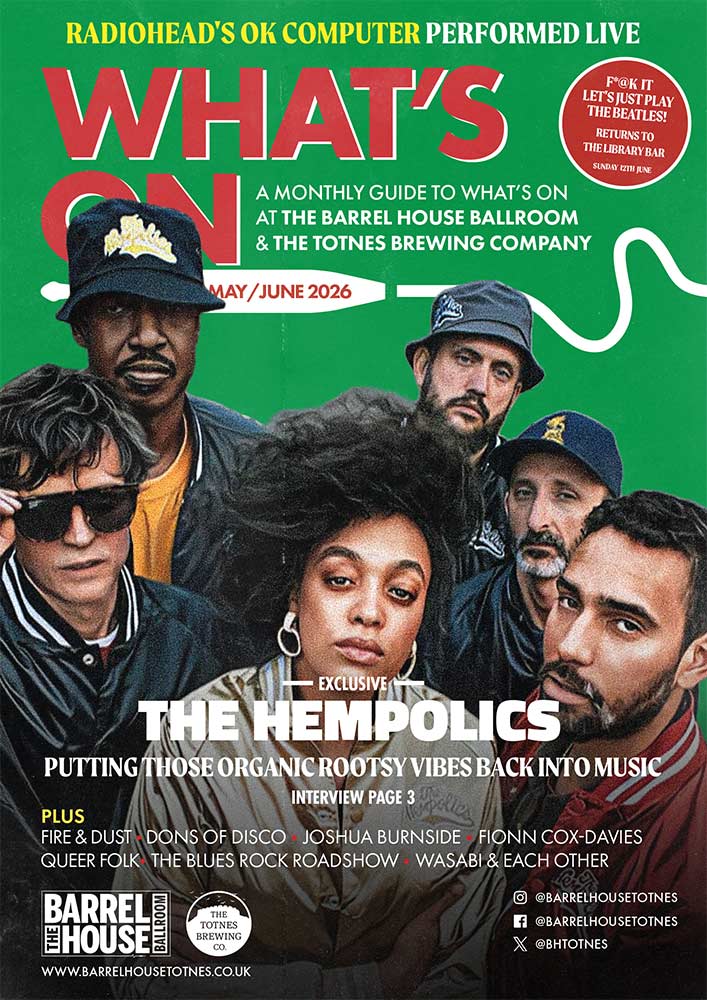 What's on at the Barrel House - Monthly guide - May-June 2026