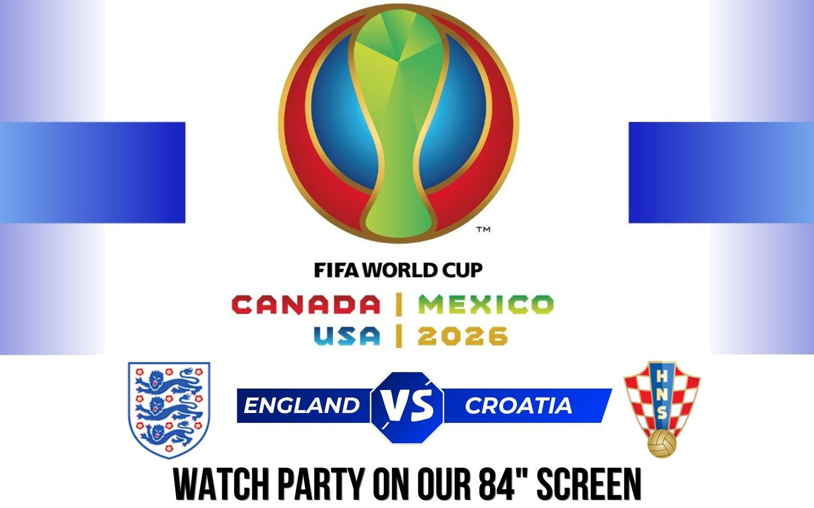 England vs Croatia at the Barrel House Ballroom