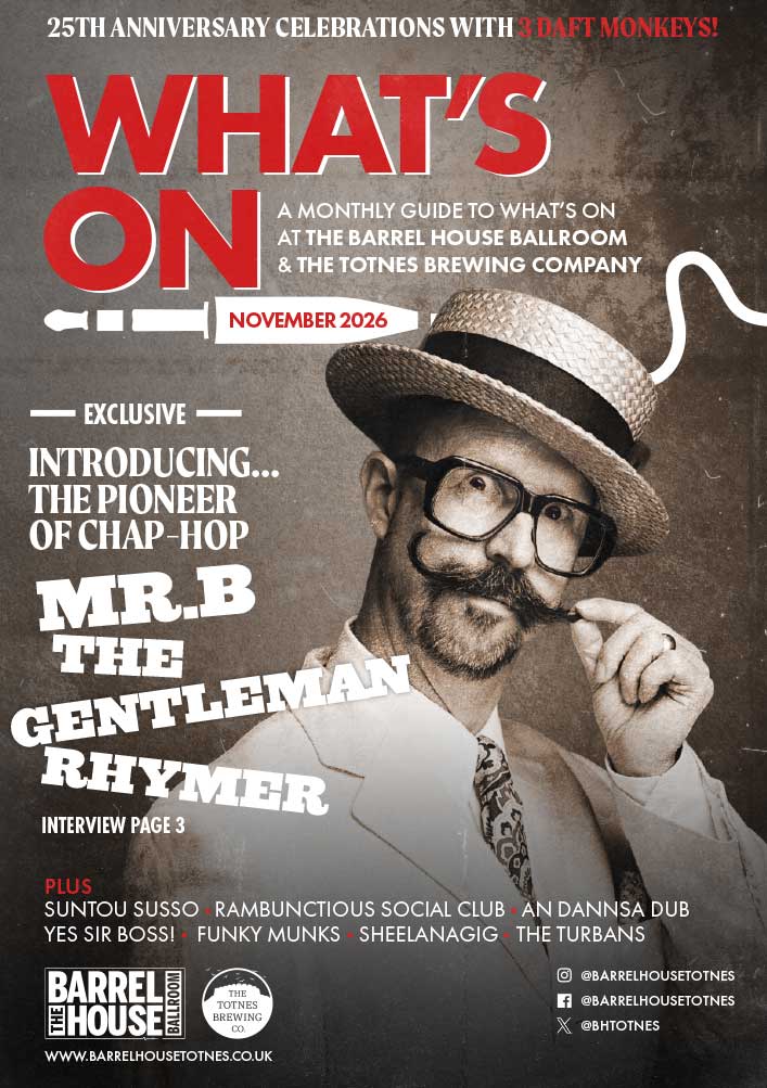 What's on at the Barrel House - Monthly guide - November 2026